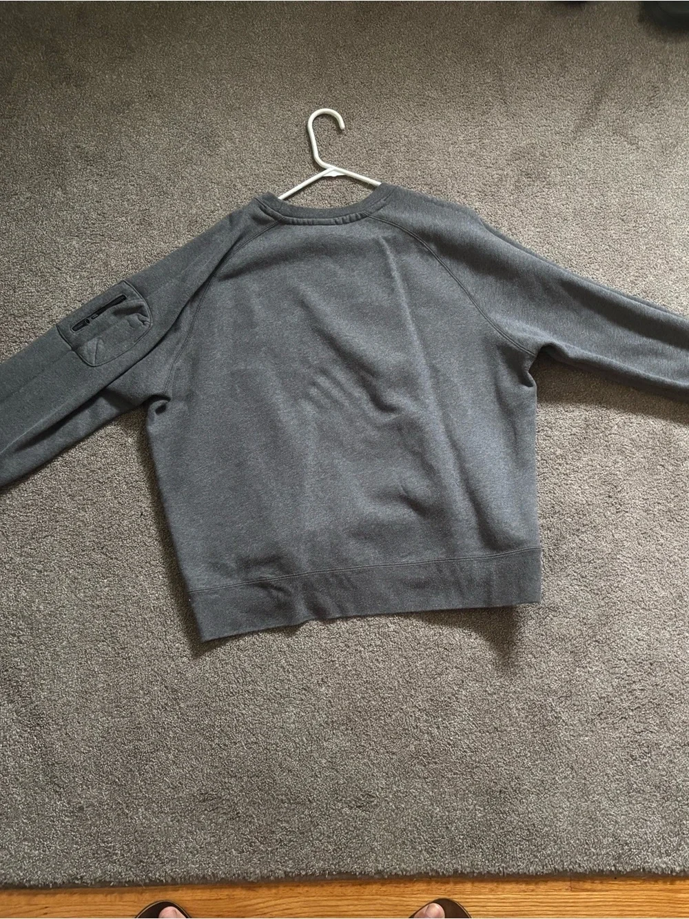 Nike Charcoal Gray Crew Sweatshirt with Swoosh